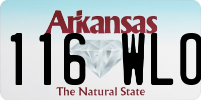 AR license plate 116WLO