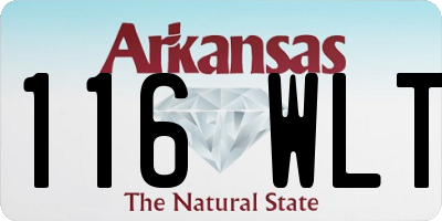 AR license plate 116WLT