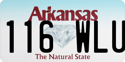 AR license plate 116WLU
