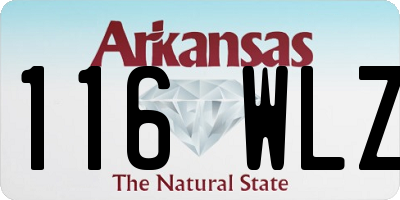 AR license plate 116WLZ