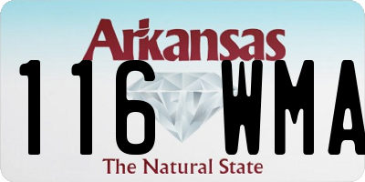 AR license plate 116WMA