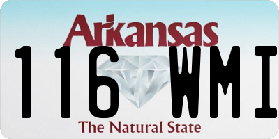 AR license plate 116WMI