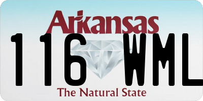 AR license plate 116WML