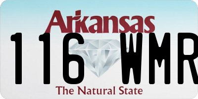 AR license plate 116WMR