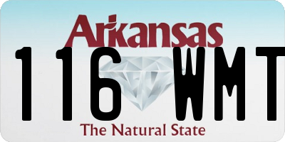 AR license plate 116WMT