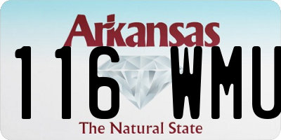 AR license plate 116WMU