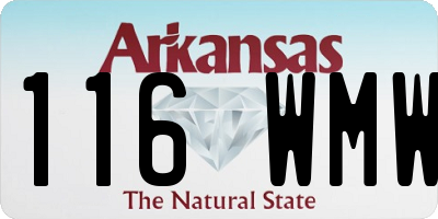 AR license plate 116WMW