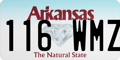 AR license plate 116WMZ