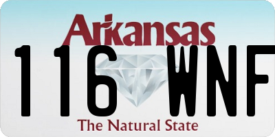 AR license plate 116WNF