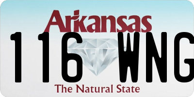 AR license plate 116WNG
