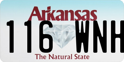 AR license plate 116WNH