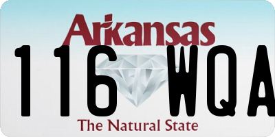 AR license plate 116WQA