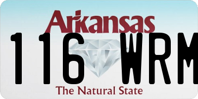 AR license plate 116WRM