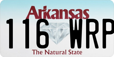 AR license plate 116WRP
