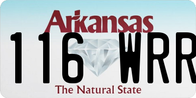 AR license plate 116WRR