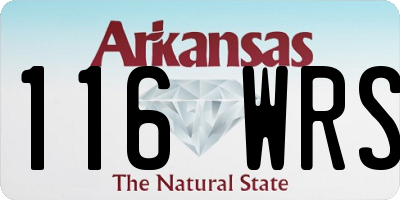 AR license plate 116WRS