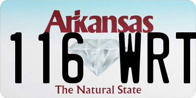 AR license plate 116WRT