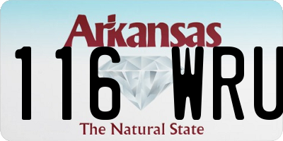 AR license plate 116WRU