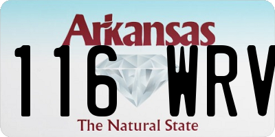 AR license plate 116WRV