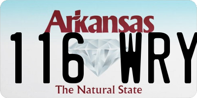 AR license plate 116WRY