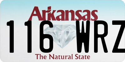 AR license plate 116WRZ