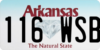 AR license plate 116WSB