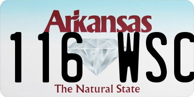AR license plate 116WSC