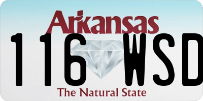 AR license plate 116WSD