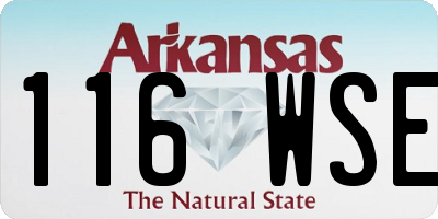 AR license plate 116WSE