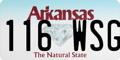 AR license plate 116WSG