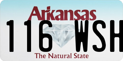 AR license plate 116WSH