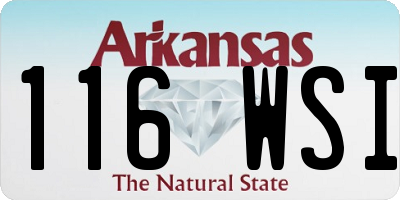 AR license plate 116WSI