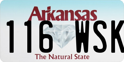 AR license plate 116WSK