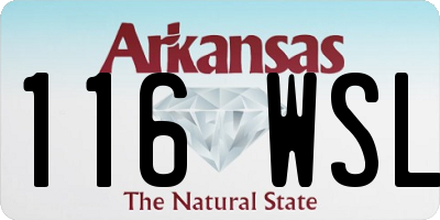 AR license plate 116WSL