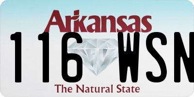 AR license plate 116WSN