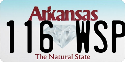 AR license plate 116WSP