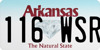 AR license plate 116WSR