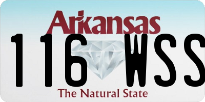 AR license plate 116WSS