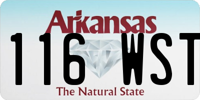 AR license plate 116WST