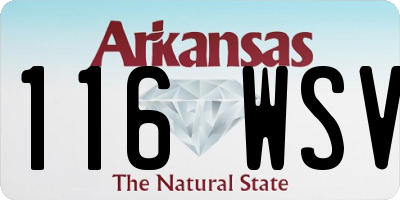 AR license plate 116WSV