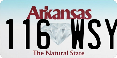 AR license plate 116WSY