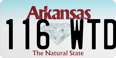 AR license plate 116WTD