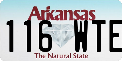 AR license plate 116WTE