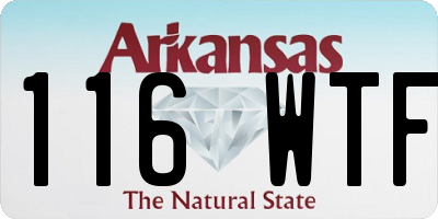 AR license plate 116WTF