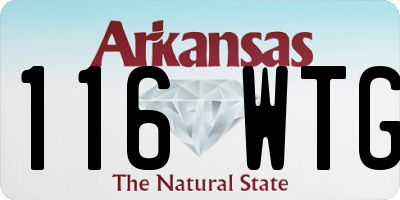 AR license plate 116WTG