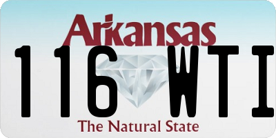 AR license plate 116WTI