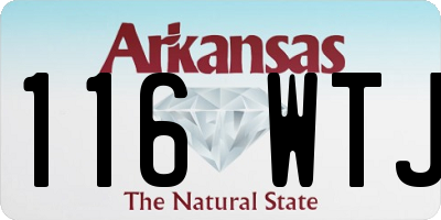 AR license plate 116WTJ
