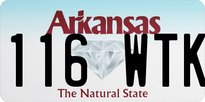 AR license plate 116WTK