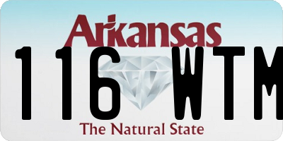 AR license plate 116WTM