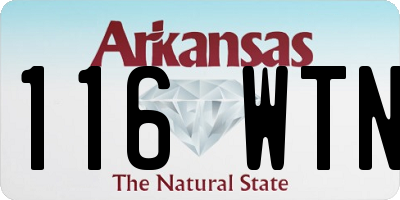 AR license plate 116WTN